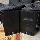 Pair 2x Yamaha DXR15 Active Powered 15 PA Speaker System with Stands & Covers
