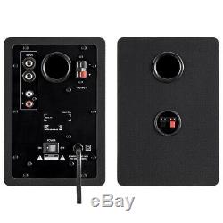 Pair 50W Computer Speakers Active Powered Wired 3.5mm AUX RCA Desktop PC Laptop