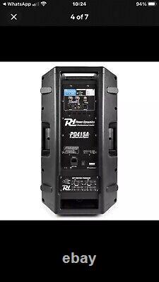 Pair Active DJ Speakers PA Pro Bi-Amplified Disco System Bluetooth 15 2800W