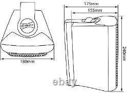 Pair Active Dj Bookshelf Speakers 5 60w White Amplified Powered Pa 170.165uk