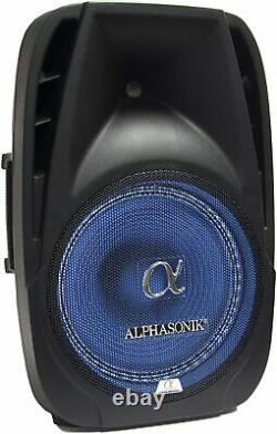 Pair Alphasonik All-in-one 8 Powered 800W PRO DJ Amplified Loud Speakers