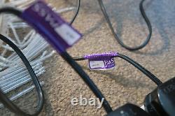 Pair Art Deco Tasselled Lamps Mottled Glass Touch Activated Spares Repair Beaded