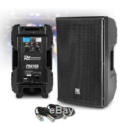 Pair Bi-Amp Powered PA DJ Speakers with Bluetooth 10 2-Way Crossover 400w RMS