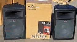 Pair DAS DAS-15A Portable Pro Sound 2 Way 15 Powered Speakers