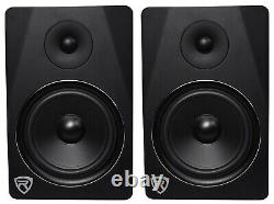 Pair DPM8B 8 2-Way 300W Active Powered Studio Black Audio Monitor Speaker