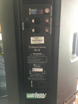 Pair Electro-Voice ZLX15P EV 15 1000 Watt Active Powered PA Speakers
