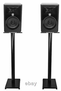 Pair JBL 306P MkII 6 Powered Studio Monitor Monitoring Speakers+37 Stands