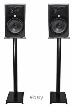 Pair JBL 308P MkII 8 Powered Studio Monitor Monitoring Speakers+37 Stands