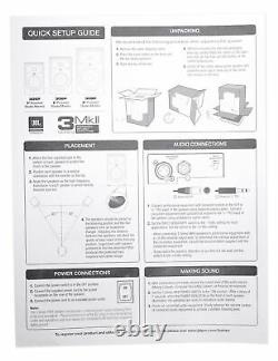 Pair JBL 308P MkII 8 Powered Studio Monitor Monitoring Speakers+37 Stands