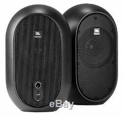 Pair JBL One Series 104 Compact Powered Studio Reference Monitors+Speaker Stands