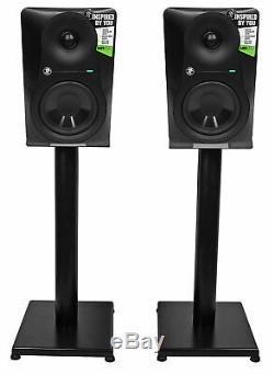 Pair Mackie MR524 5 50 Watt Powered Active Studio Monitor Speakers+21 Stands