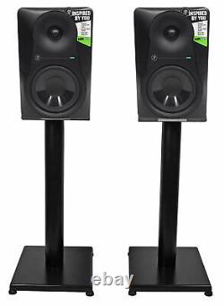 Pair Mackie MR624 6.5 65 Watt Powered Active Studio Monitor Speakers+21 Stands