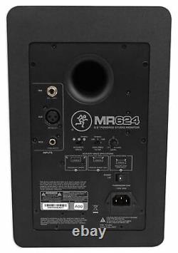 Pair Mackie MR624 6.5 65 Watt Powered Active Studio Monitor Speakers+21 Stands