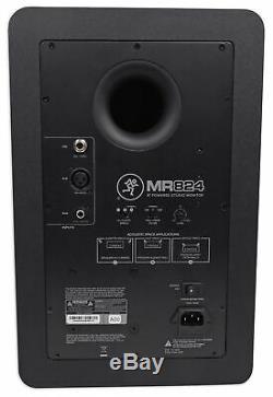 Pair Mackie MR824 8 85 Watt Powered Active Studio Monitor Speakers+21 Stands