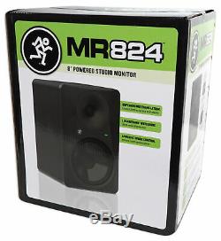 Pair Mackie MR824 8 85 Watt Powered Active Studio Monitor Speakers+21 Stands
