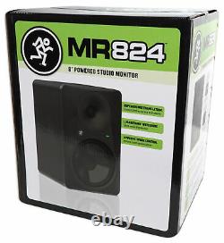 Pair Mackie MR824 8 85 Watt Powered Active Studio Monitor Speakers+37 Stands