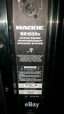 Pair Mackie Sr1530z Powered Speaker Very Nice sound and condition
