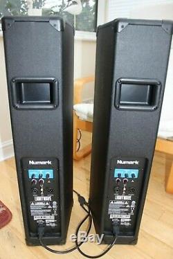 Pair Numark Lightwave 200W Active Powered DJ Disco Speakers (200w + 200w)