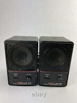 Pair Of Fostex 6301b Powered Active Personal Studio Monitor Speakers 6301b3e