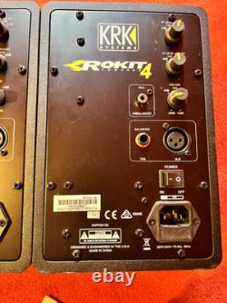 Pair Of KRK ROKIT 4 G4 Studio Monitor Black Speakers Rokit4 Powered