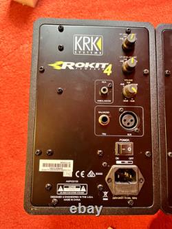 Pair Of KRK ROKIT 4 G4 Studio Monitor Black Speakers Rokit4 Powered