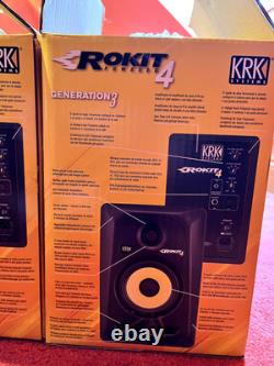 Pair Of KRK ROKIT 4 G4 Studio Monitor Black Speakers Rokit4 Powered