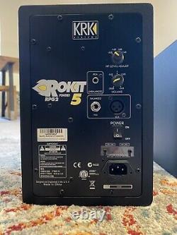 Pair Of KRK Rokit 5 RPG2 Powered Monitor Speakers Black Rockit Yellow