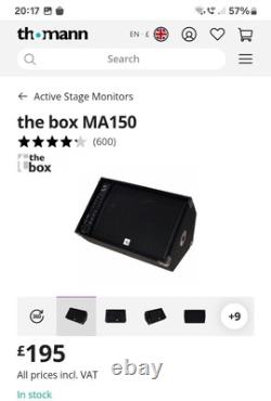 Pair Of Monitor PA speakers One Powered One Passive