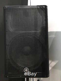 Pair Of Yamaha DXR15 Active Pa Speakers With Stag Gig Bags & Power Leads