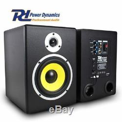 Pair PDSM6 6 Inch Active Powered Studio Reference Monitors Home Project Stands