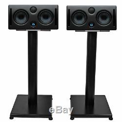 Pair Presonus ERIS E44 85w Active Powered Dual 4 MTM Studio Monitors+21 Stands