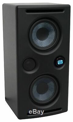 Pair Presonus ERIS E44 85w Active Powered Dual 4 MTM Studio Monitors+21 Stands