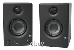 Pair Presonus Eris E3.5 3.5 Powered Studio Monitor Speakers+Microphone+Cables