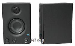 Pair Presonus Eris E3.5 3.5 Powered Studio Monitor Speakers+Microphone+Cables