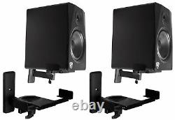 Pair Presonus Eris E3.5 3.5 Powered Studio Monitor Speakers+Wall Mount Brackets