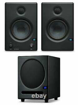 Pair Presonus Eris E4.5 Powered 2-Way 4.5 Studio Monitors+8 Active Subwoofer