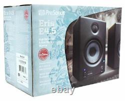 Pair Presonus Eris E4.5 Powered 2-Way 4.5 Studio Monitors+8 Active Subwoofer