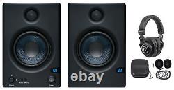 Pair Presonus Eris E5 BT 5 Powered Studio Monitors with Bluetooth + Headphones