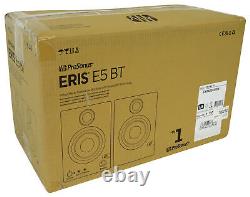 Pair Presonus Eris E5 BT 5 Powered Studio Monitors with Bluetooth+Stands+Pads