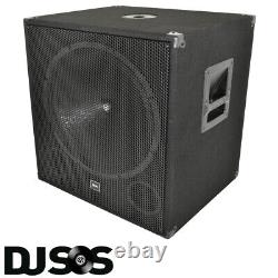 Pair Qtx Qt18sa 18 1000 Watt Active Powered Subwoofer Sub Bass Bin Dj Pa Club