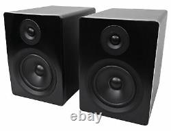 Pair Rockville APM5B 5.25 250w Powered USB Studio Monitor Speakers+21 Stands
