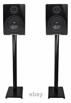 Pair Rockville APM5B 5.25 250w Powered USB Studio Monitor Speakers+37 Stands