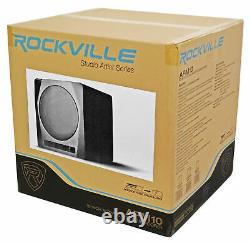 Pair Rockville APM5B 5.25 2-Way 250W Powered Studio Monitors+10 Sub+Interface
