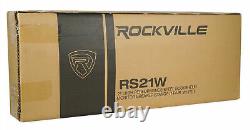 Pair Rockville APM5W 5.25 250w Powered USB Studio Monitor Speakers+21 Stands