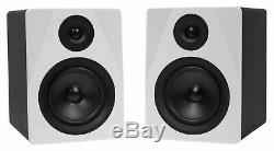 Pair Rockville APM5W 5.25 250w Powered USB Studio Monitor Speakers+29 Stands