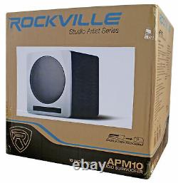 Pair Rockville APM5W 5.25 2-Way 250W Powered Studio Monitors+10 Sub+Interface