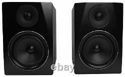 Pair Rockville APM6B 6.5 350W Powered Studio Monitors+Stands+Pads+Headphones