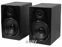 Pair Rockville APM8B 8 500 Watt Powered USB Studio Monitor Speakers+29 Stands