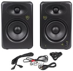 Pair Rockville ASM5 5 Powered USB Studio Monitors + Stands+Foam Isolation Pads