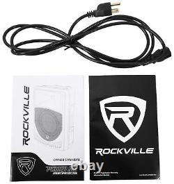 Pair Rockville Power Gig RPG8 8 Powered Active 800 Watt 2-Way DJ PA Speake